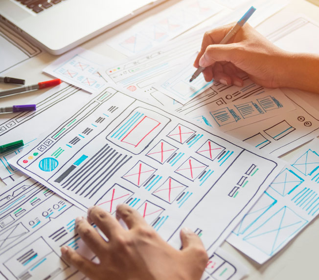 bocetos de layouts para web a mano