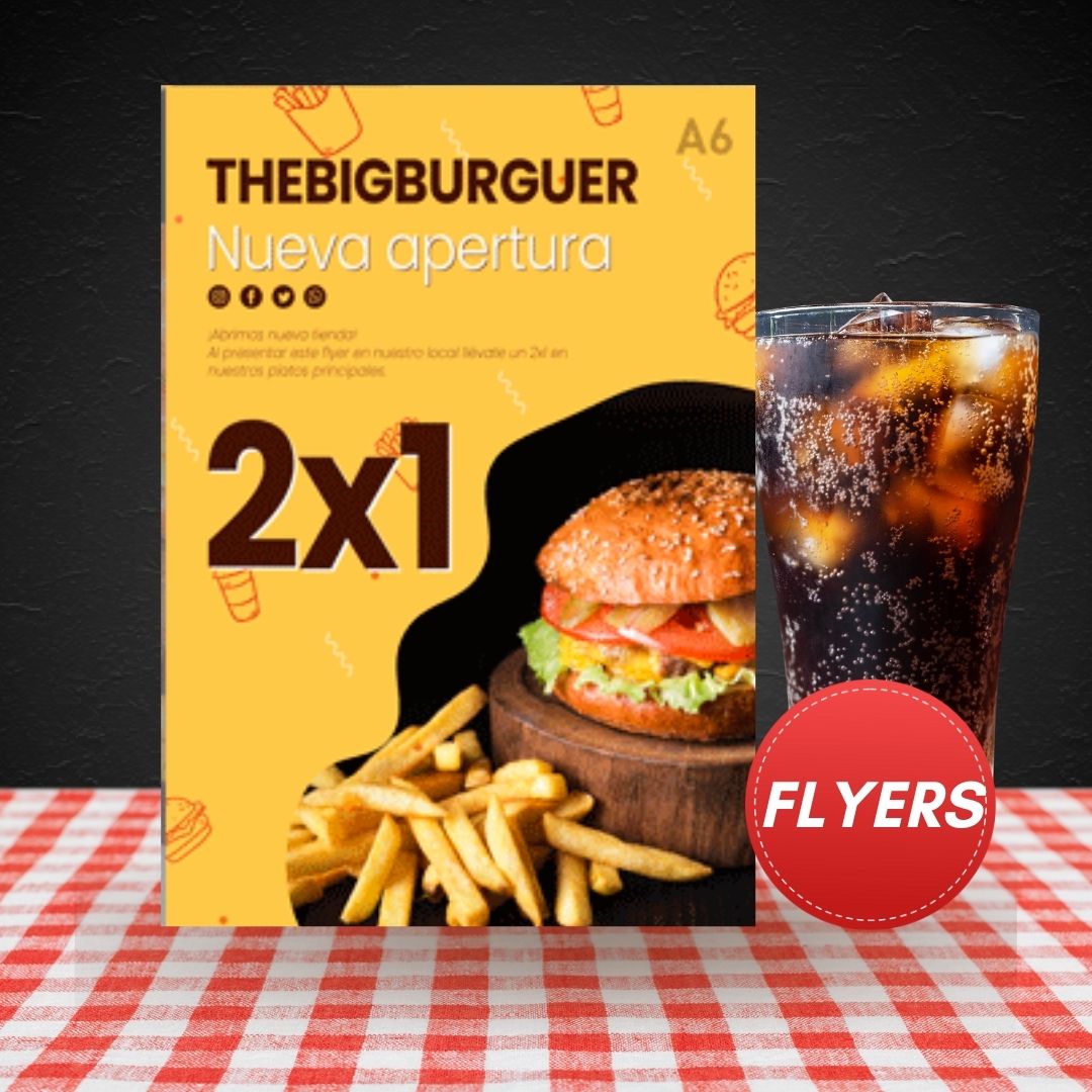 flyer de hamburguesería